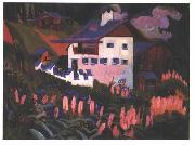 Ernst Ludwig Kirchner House in the meadows oil on canvas